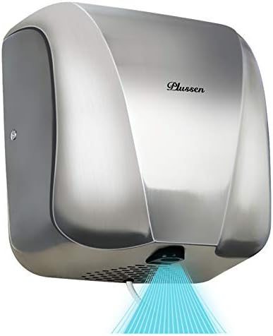 PLUSSEN 1800W Stainless Steel Hand Dryer - Touchless Infrared Sensor