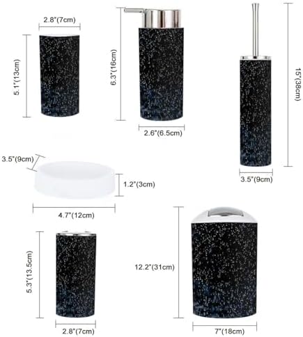 Boho Bathroom Accessory Set 6 Piece