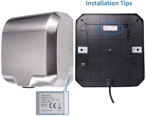 Goetland 1800W Stainless Steel Hand Dryer 1