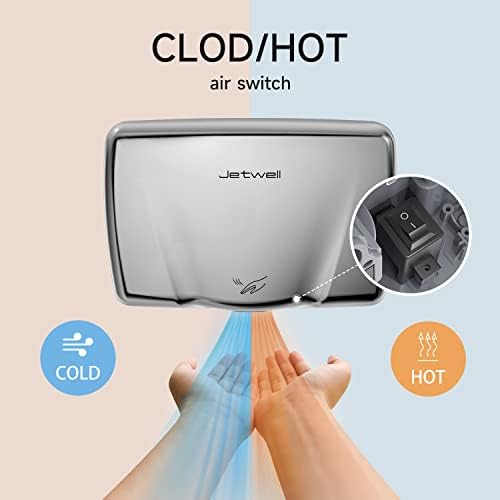 JETWELL 2Pack Compact Hand Dryer with Heating