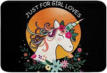 SGYDW Unicorn Bath Mat Rainbow Plush Bathroom Rug 24x16IN