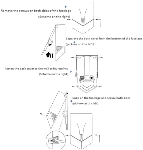 COYEUX Commercial Hand Dryer Wall Mounted Automatic Induction