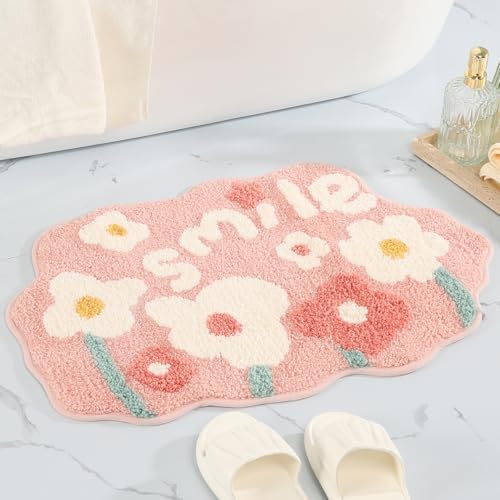 Loismood Flowers Absorbent Bath Rug