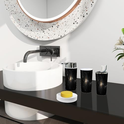 Boho Abstract Fractal Bathroom Accessory Set 6 Piece 1