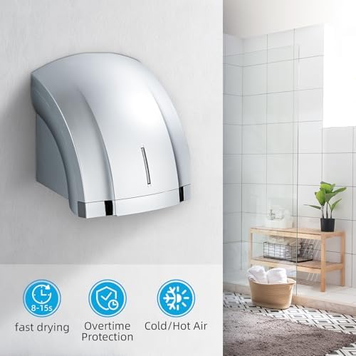 LUXICE Electric Hand Dryer - Automatic Silver LX-1003