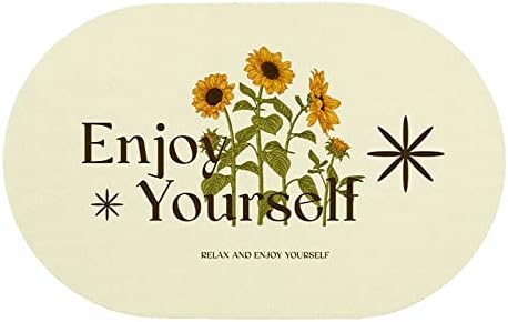 UKELER Sunflower 2-Piece Bath Rug Set