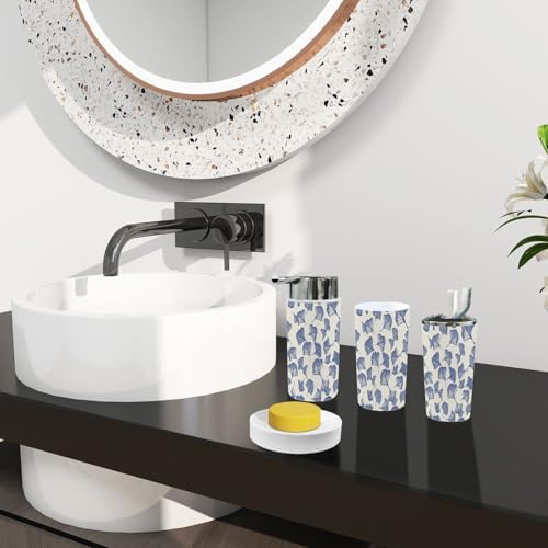 Boho Ginkgo Leaf 6-Piece Bathroom Accessory Set
