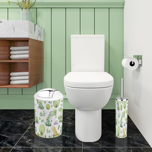 Boho Dinosaur Bathroom Accessory Set 6 Piece 1