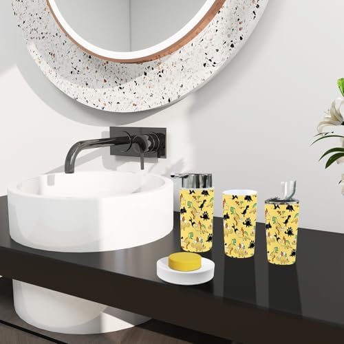 Boho Dinosaur Bathroom Accessory Set 6 Piece