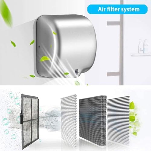 1200W Smart Touch-Free Hand Dryer for Kitchen and Bathroom