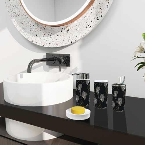 Boho Ginkgo Leaf Bathroom Accessories 6 Piece Set