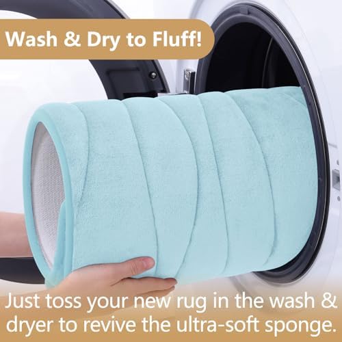 Buganda Memory Foam Sky Blue Bath Rug 36x24 1