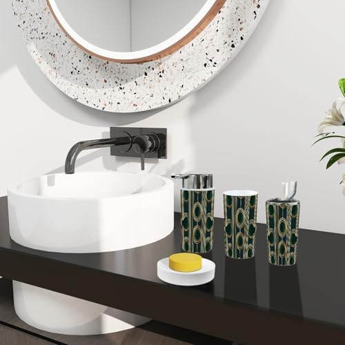 TRANQDEHOM 6-Piece Boho Bathroom Accessory Set 1