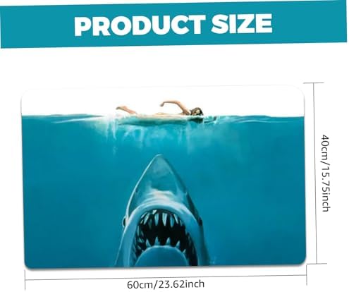 Eaarliyam Shark Rug 16x24 Waterproof Bath Mat with Anti-Slip Bottom