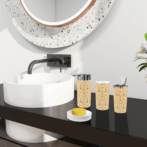 TRANQDEHOM 6-Piece Boho Musical Bathroom Accessory Set