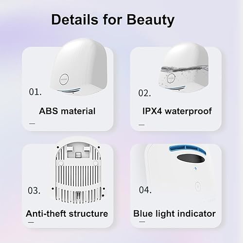 YXCUSAM Electric Hand Dryer 1200W Smart Induction