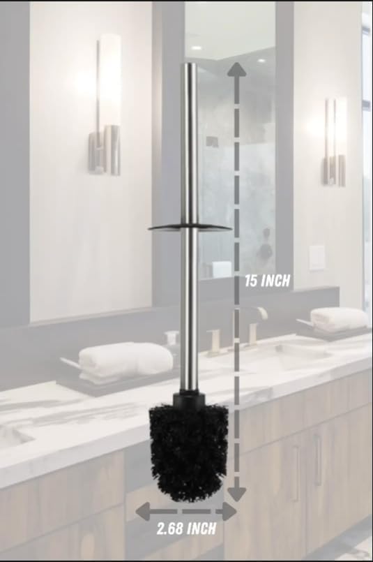 FlushFab Stainless Steel Toilet Brush and Holder Set