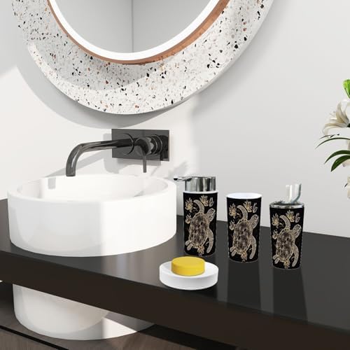 Boho Gold Bathroom Accessory Set 6 Piece 1