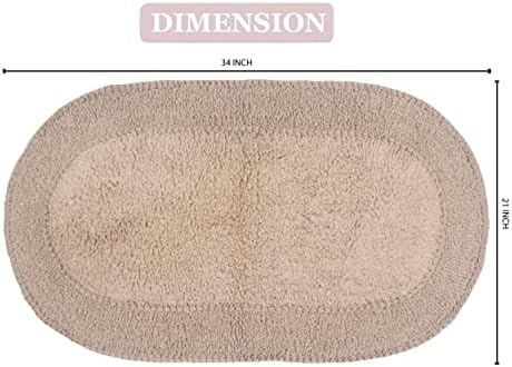 Home Weavers Double Ruffle Cotton Bath Rug Set 1