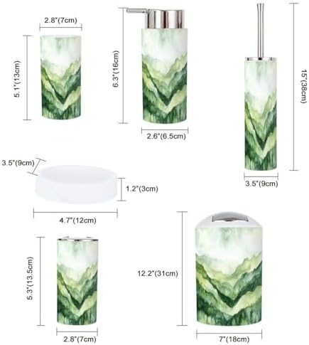 Boho Bathroom Accessory Set 6 Piece Modern Design 1