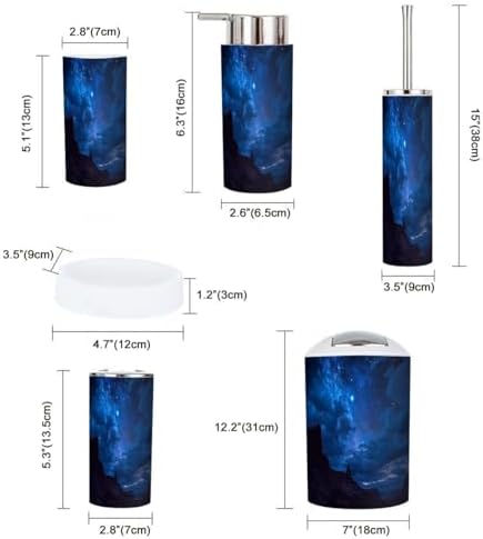 Boho Night Sky Bathroom Accessory Set 6 Piece