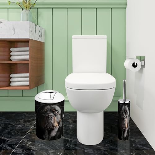Boho Rottweiler Bathroom Accessory Set 6 Piece