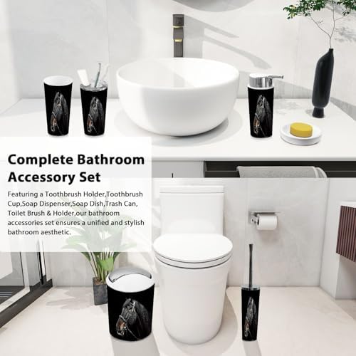 Boho Horse Bathroom Accessory Set 6 Piece