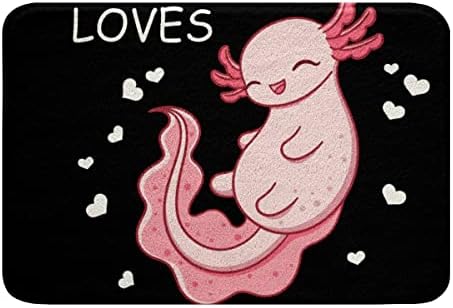 Axolotl Bath Rug Cute Kawaii Floor Mat for Bedroom Bathroom