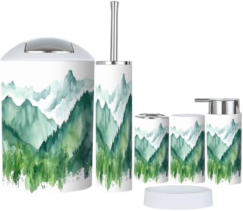Boho Bathroom Accessory Set 6 Piece 1