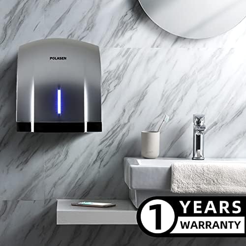 POLASEN Hand Dryers Pack of 2 Silver 110V ADA Compliant