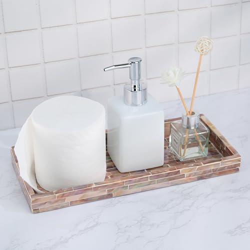 PEMAR Mother of Pearl Vanity Tray Set of 2