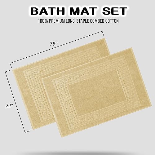 Superior Bath Mat Set of 2 22x35 Cotton