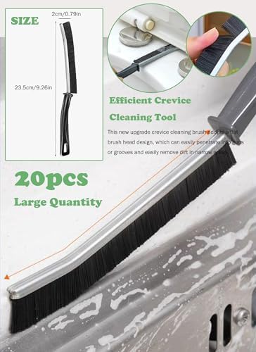 20Pcs Crevice Cleaning Brush Set for Home and Kitchen