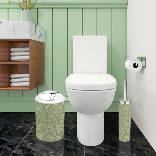 TRANQDEHOM 6-Piece Boho Floral Bathroom Accessory Set