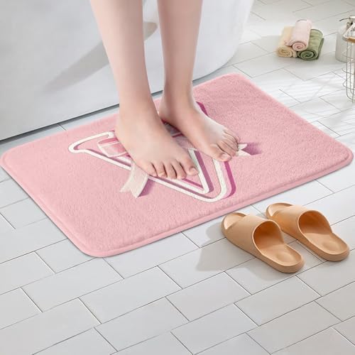jejeloiu Dreamy Bow Bath Mat 16x24 1