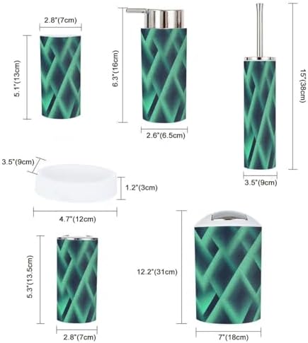 Boho Turquoise Bathroom Accessory Set 6 Piece