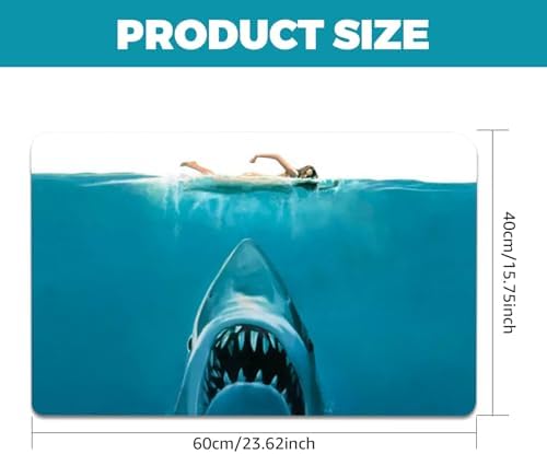 16x24 Waterproof Shark Decor Rug for Bathroom