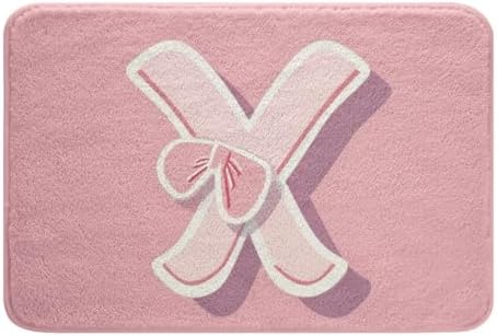 jejeloiu Dreamy Bow Bath Mat 16x24 Kawaii Pink