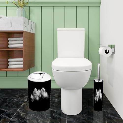 Boho Cloud Black Bathroom Accessory Set 6 Piece