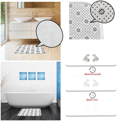 Cute Bow Bath Mat 18x30 Inch Modern Design