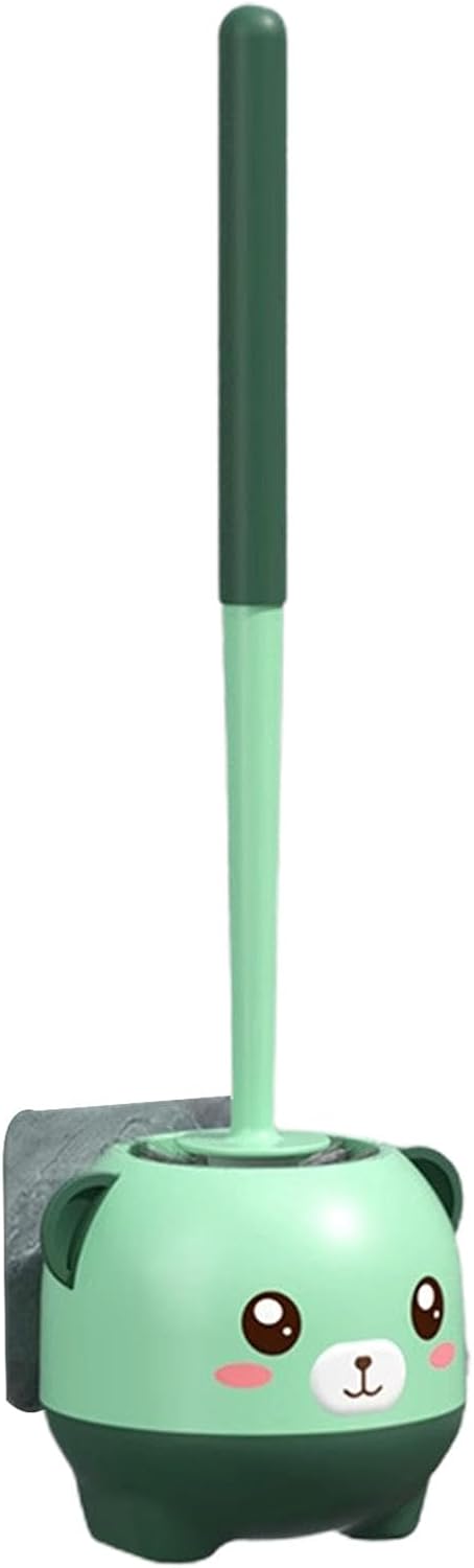 Cute Bear Toilet Brush Set with Holder 1