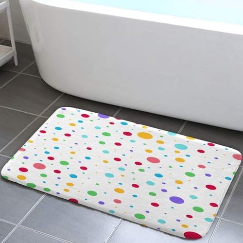 DYNH Kids Rainbow Flannel Bath Rug 16x24inch