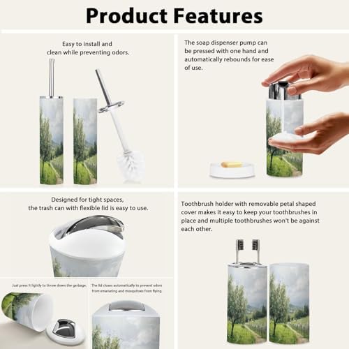TRANQDEHOM Bathroom Accessory Set 6 Piece 1