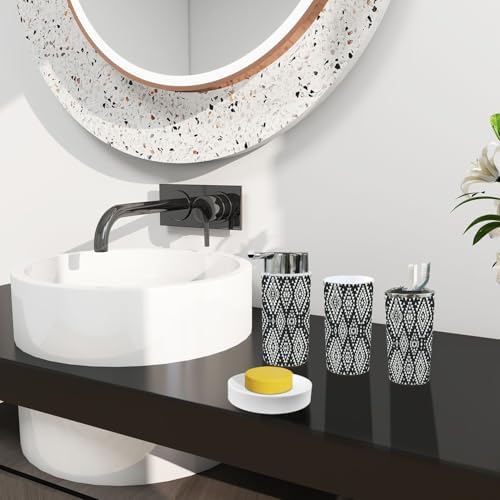 Bathroom Accessory Set 6 Piece Boho Design