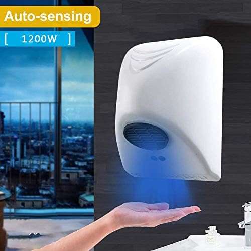 Commercial Touchless Hand Dryer 1250W White ABS Eco-Friendly