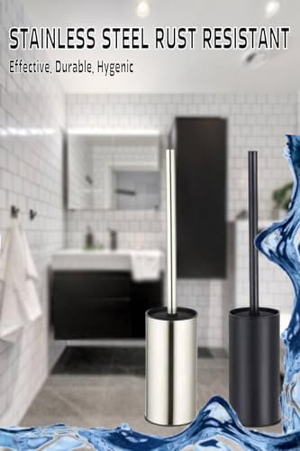 FlushFab Stainless Steel Toilet Brush and Holder Set