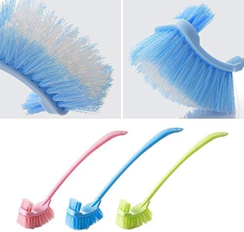 Long Handle Double Sided Toilet Brush with Holder 1