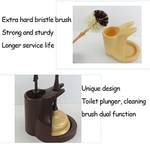 SUREK Soft Floor Toilet Brush with Reusable Holder