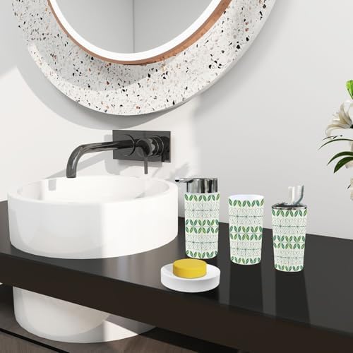 Boho Floral Bathroom Accessory Set of 6 Pieces