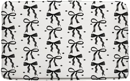 Cute Bow Bath Mat 18x30 Inch Modern Design